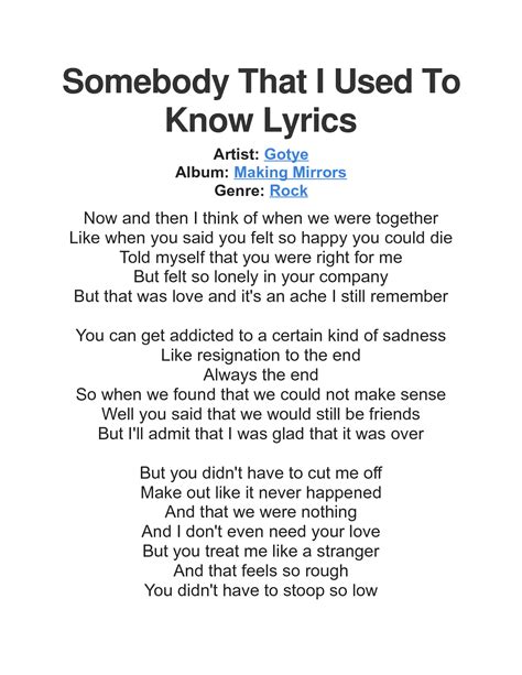 But If You Looking For Something New I Know Somebody Lyrics.